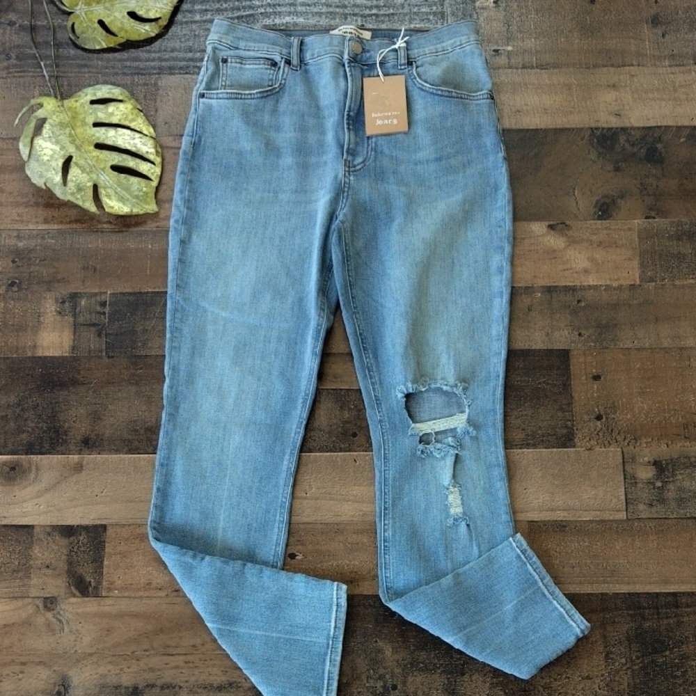 Reformation NWT Cyprus Destroyed Wash Jeans Size 30